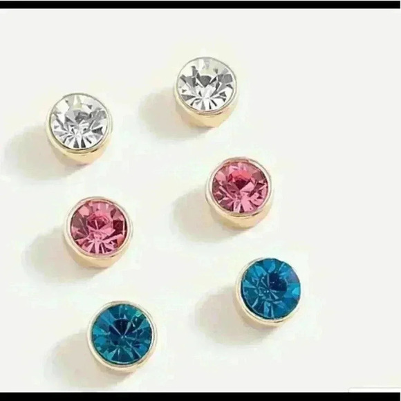 J Crew Colorful Crystal Earrings - Picture 1 of 3